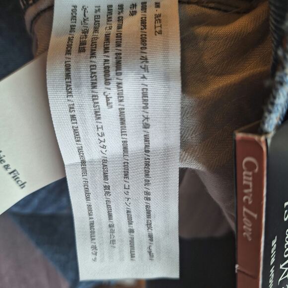 Abercrombie & Fitch Women 24W (37) Curve Love "High Rise Mom" Denim Shorts New! - Picture 9 of 9